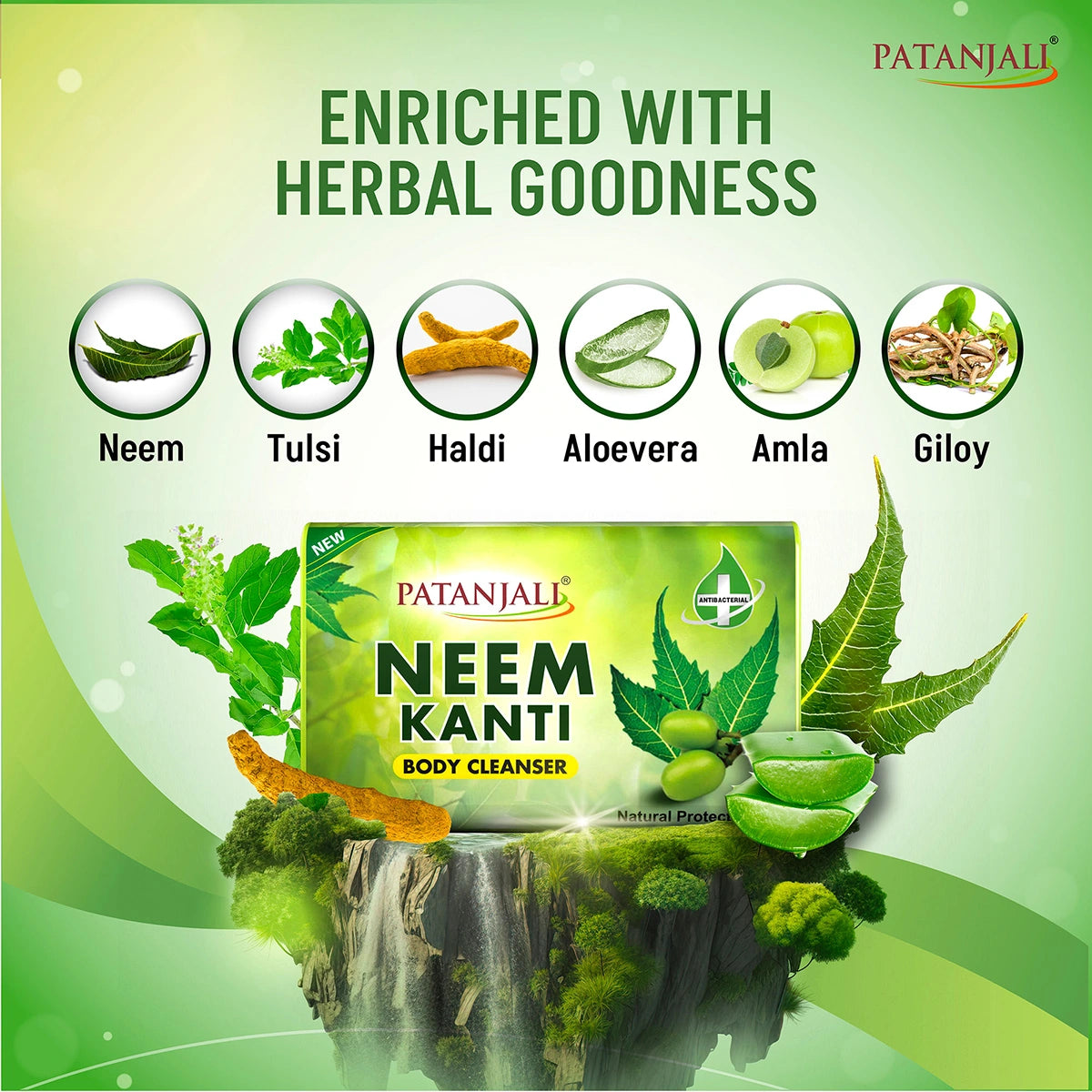 Patanjali Kanti Neem Herbal Body Soap 75g