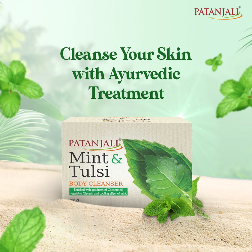 Patanjali Mint Tulsi Body Cleanser 125g