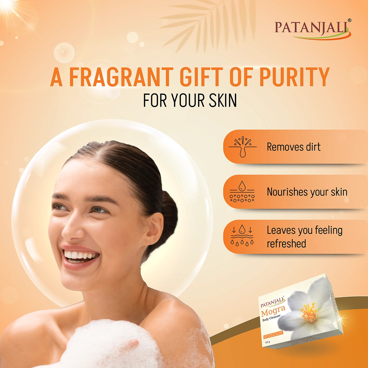 Patanjali Mogra Body Cleanser Soap 125g