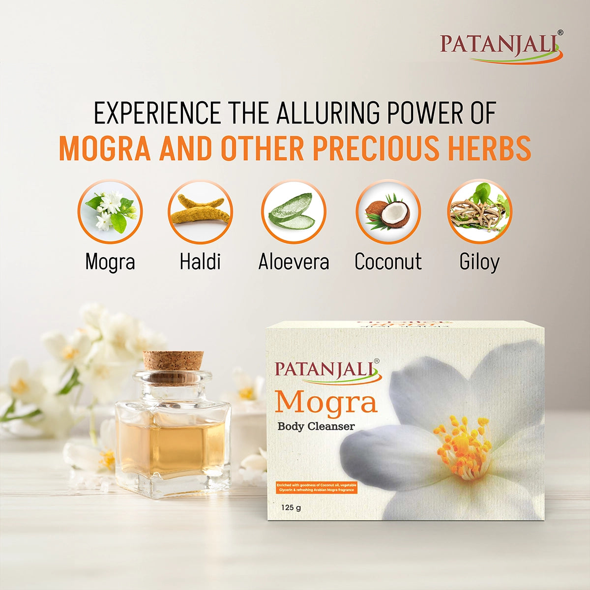 Patanjali Mogra Body Cleanser 125g