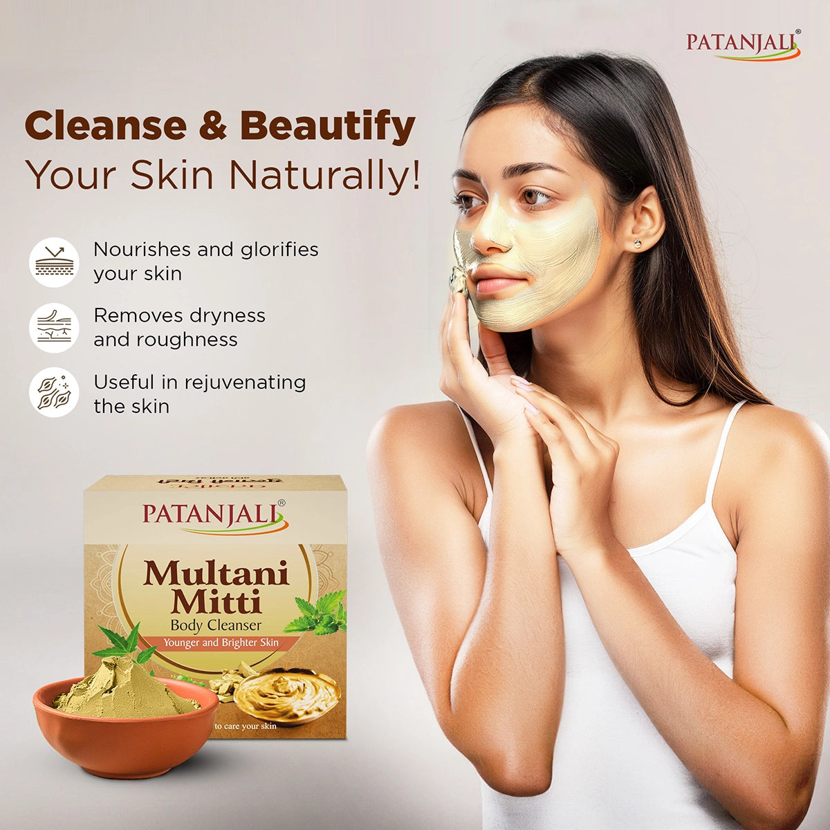 Patanjali Multani Mitti Body Cleanser 75g