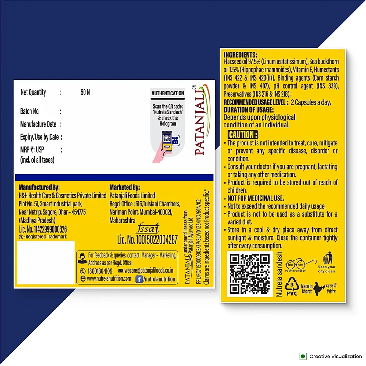 Patanjali Nutrela Organic Omega 3 6 7 & 9 (pack of 3)