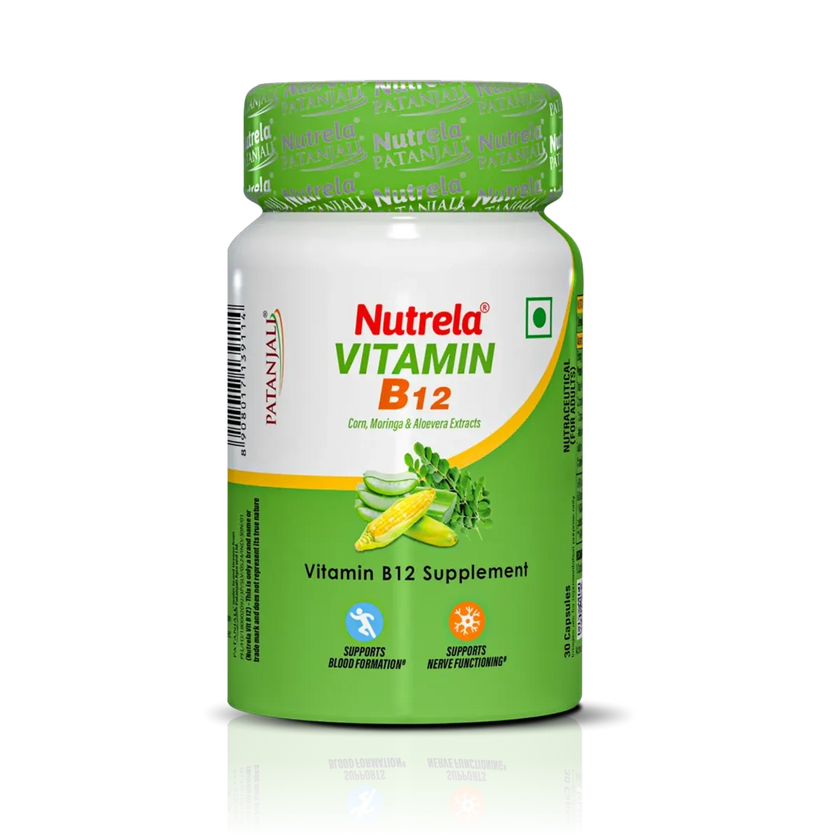 Patanjali Nutrela Vit B12 Natural 350 mg 30 Capsules