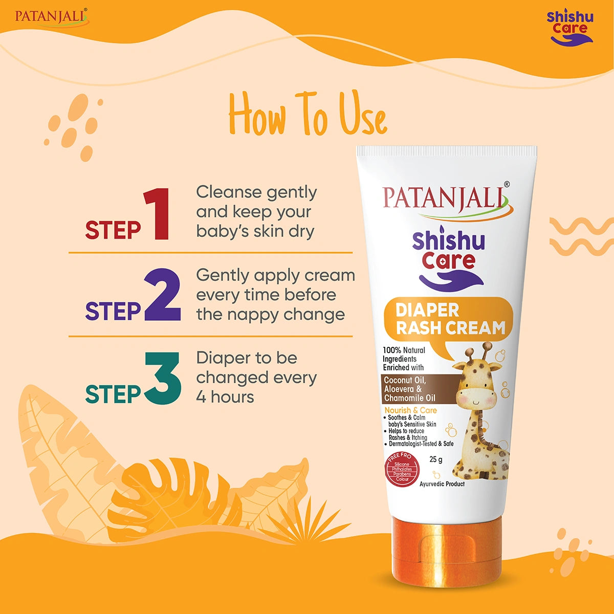 Patanjali Shishu Care Diaper Rash Cream 25g