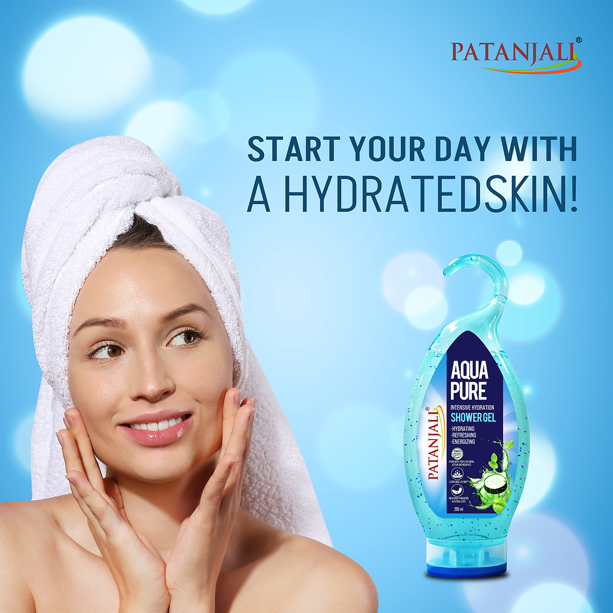 Patanjali Shower Gel (Aqua Pure) 250ml