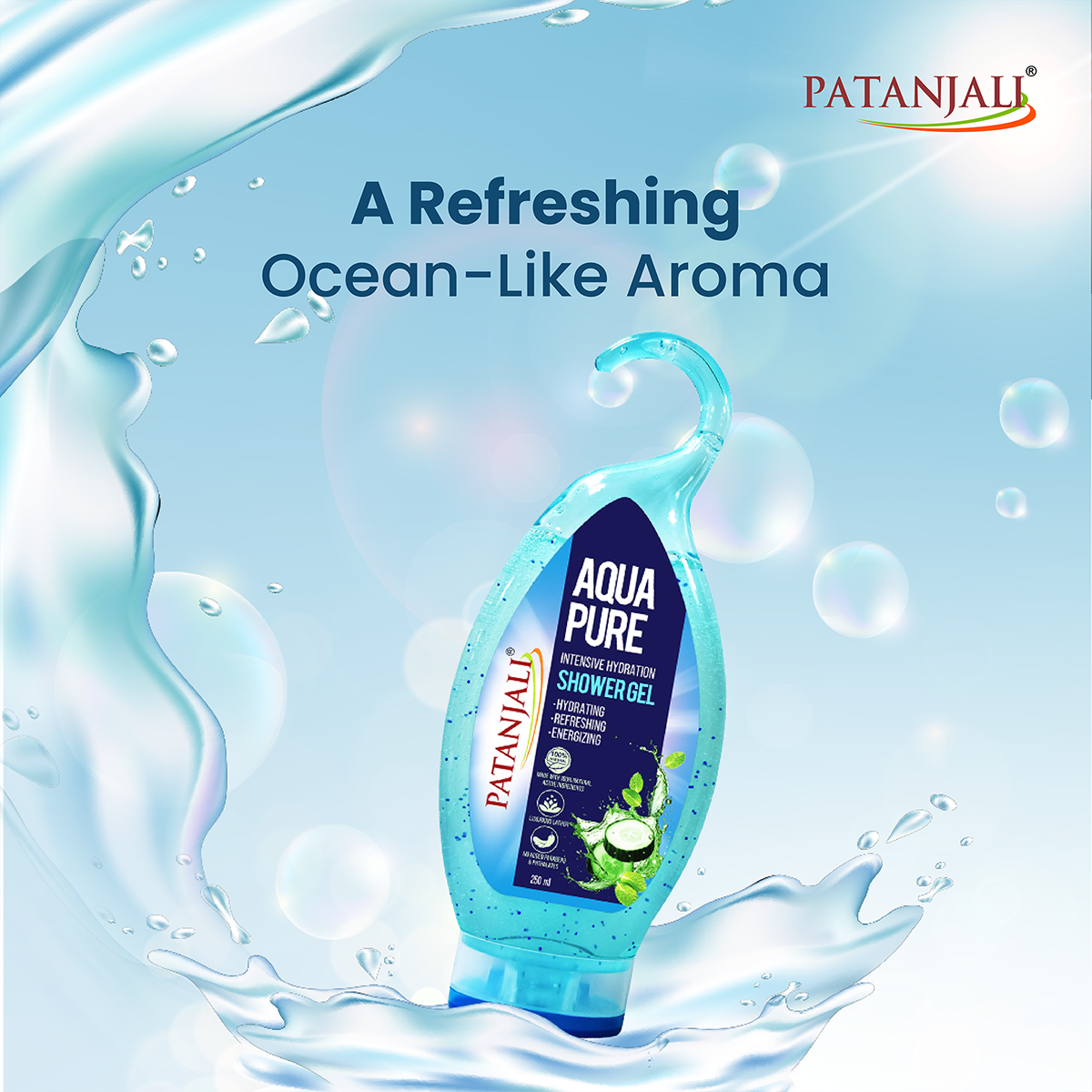 Patanjali Shower Gel (Aqua Pure) 250ml