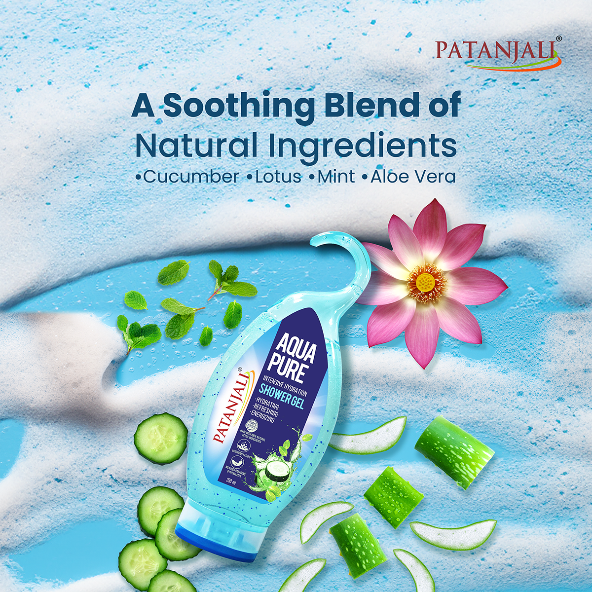 Patanjali Shower Gel (Aqua Pure) 250ml