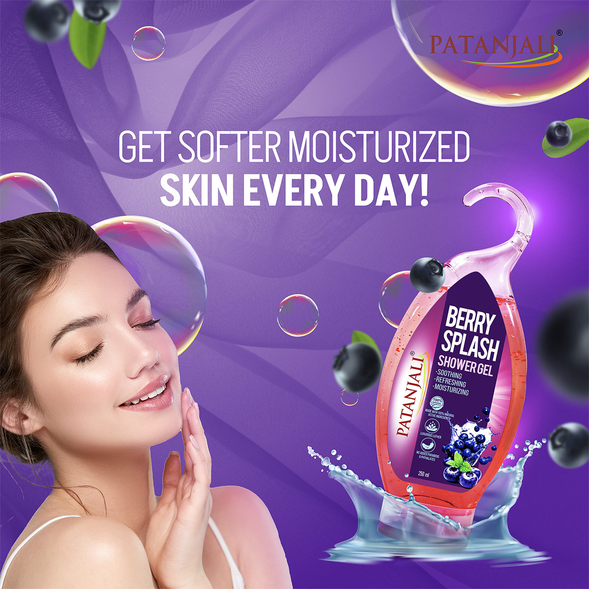 Patanjali Shower Gel Berry Splash 250ml