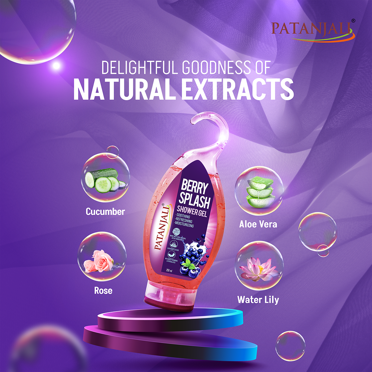 Patanjali Shower Gel Berry Splash 250ml