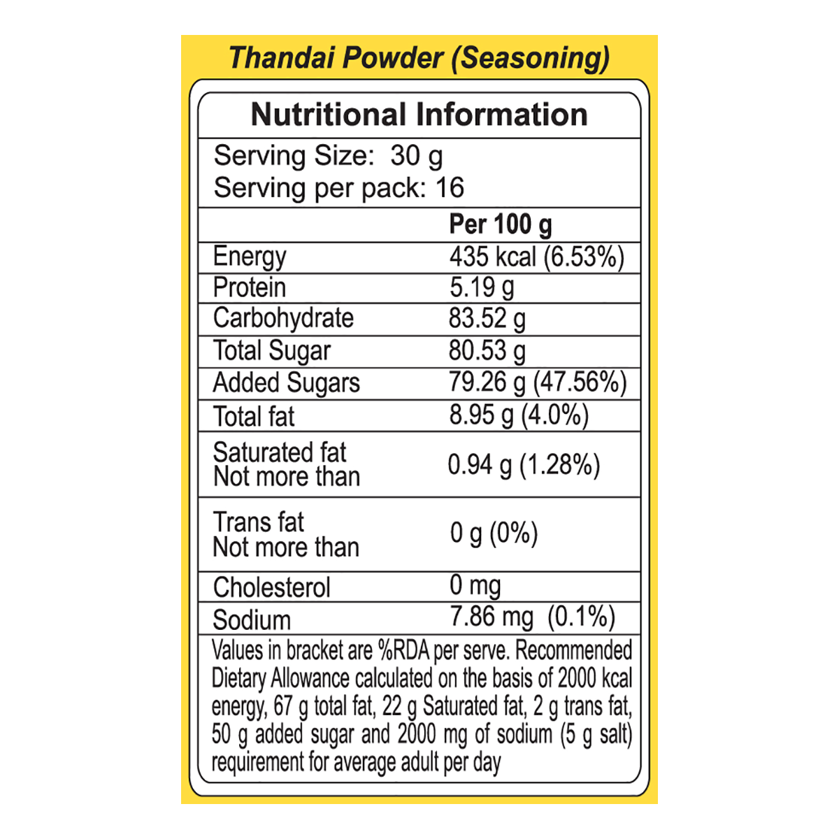 Patanjali Thandai Powder 500g