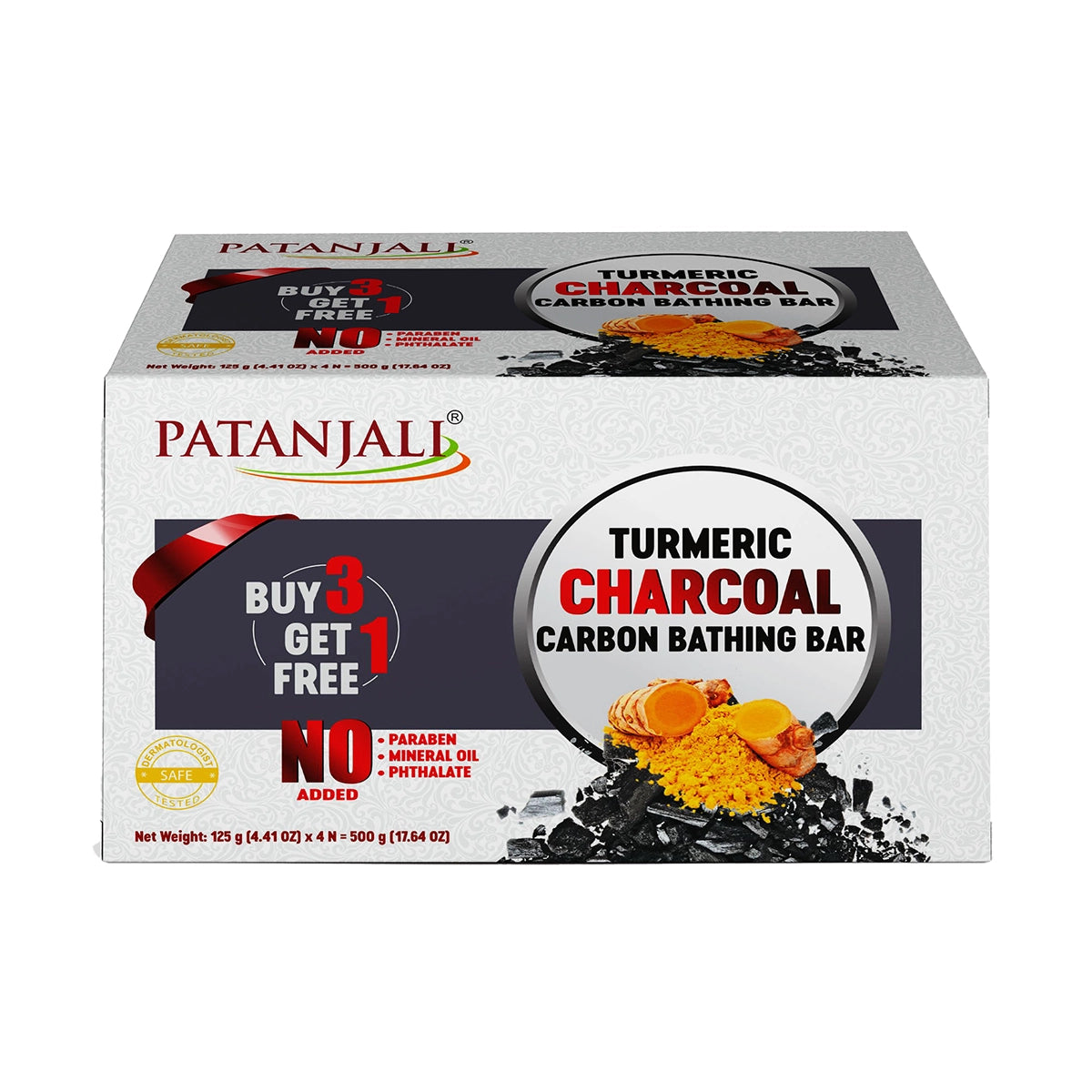 Patanjali Turmeric Charcoal Bathing Bar 125g