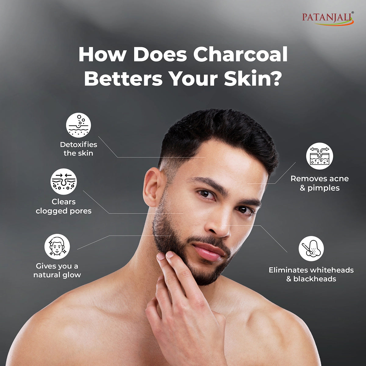 Patanjali Turmeric Charcoal Bathing Bar 125g