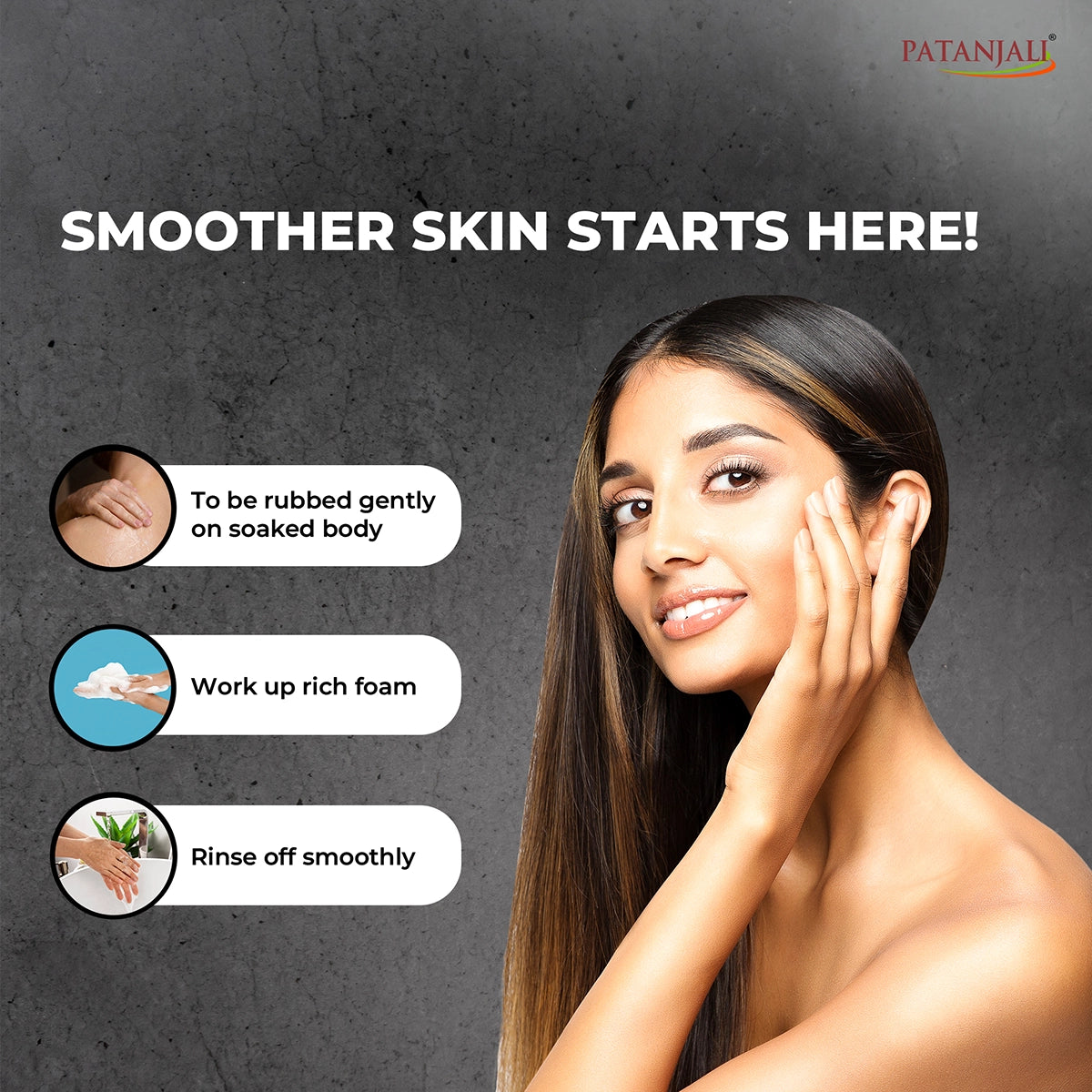 Patanjali Turmeric Charcoal Bathing Bar 125g