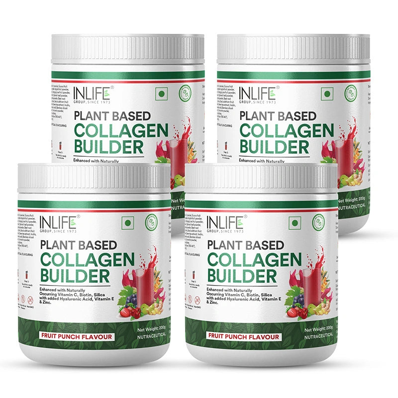 Inlife Plant Based Collagen Powder Supplement, Women & Men - 200g (Fruit Punch)