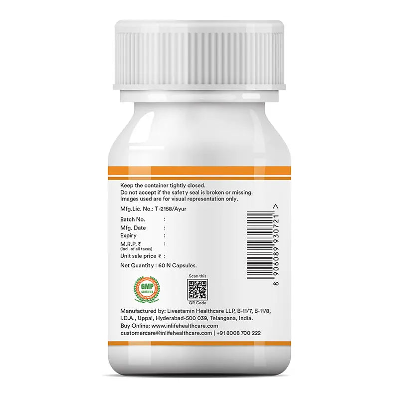 Inlife Ashwagandha Supplement | Veg. Capsules - 5