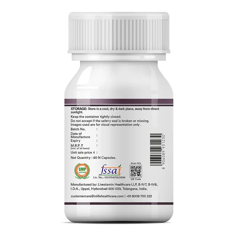 Inlife Prebiotic & Probiotics Forte + Digestive Enzymes | 25 billion CFU | Vegetarian Combo Pack Vegera