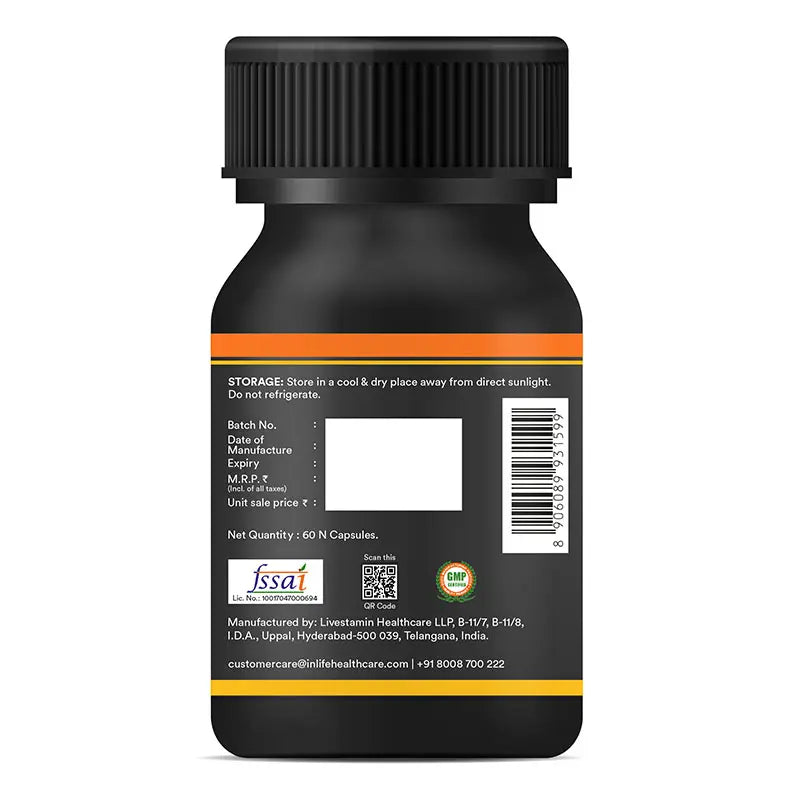 Inlife Fat Burner Supplement for Men & Women | 60 Veg. Capsules