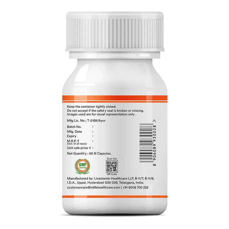 Inlife Tribulus Terrestris Extract (Gokshura) Supplement | 500mg | Veg. Capsules - 5