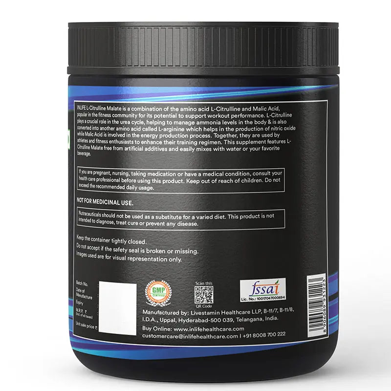 Inlife Citrulline Malate Powder 2:1 Supplement | 200g