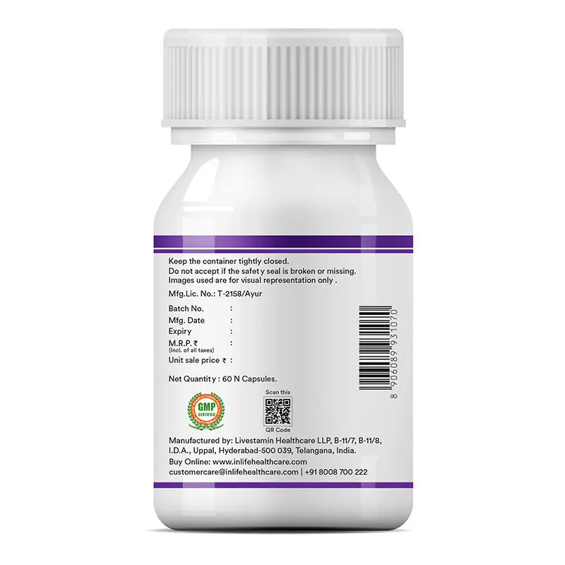 Inlife Licorice Root Supplement | Veg. Capsules - 6