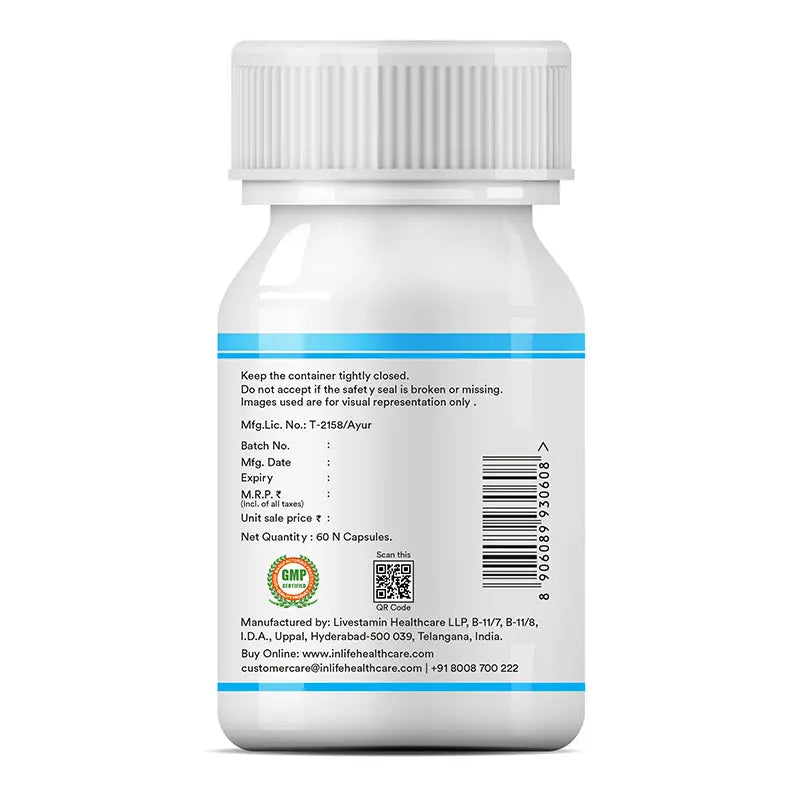 Inlife Cow Colostrum Supplement, 500mg | 60 Veg. Capsules