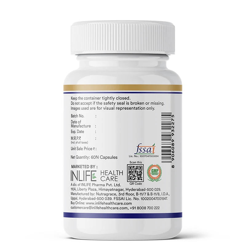 Inlife Vitamin D3 600 IU Cholecalciferol Capsules - 7