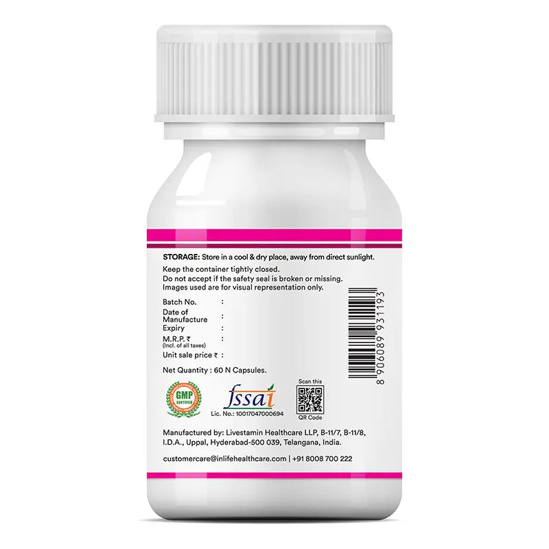 Inlife Advanced Hair, Skin & Nails Supplement | Veg. Capsules - 5