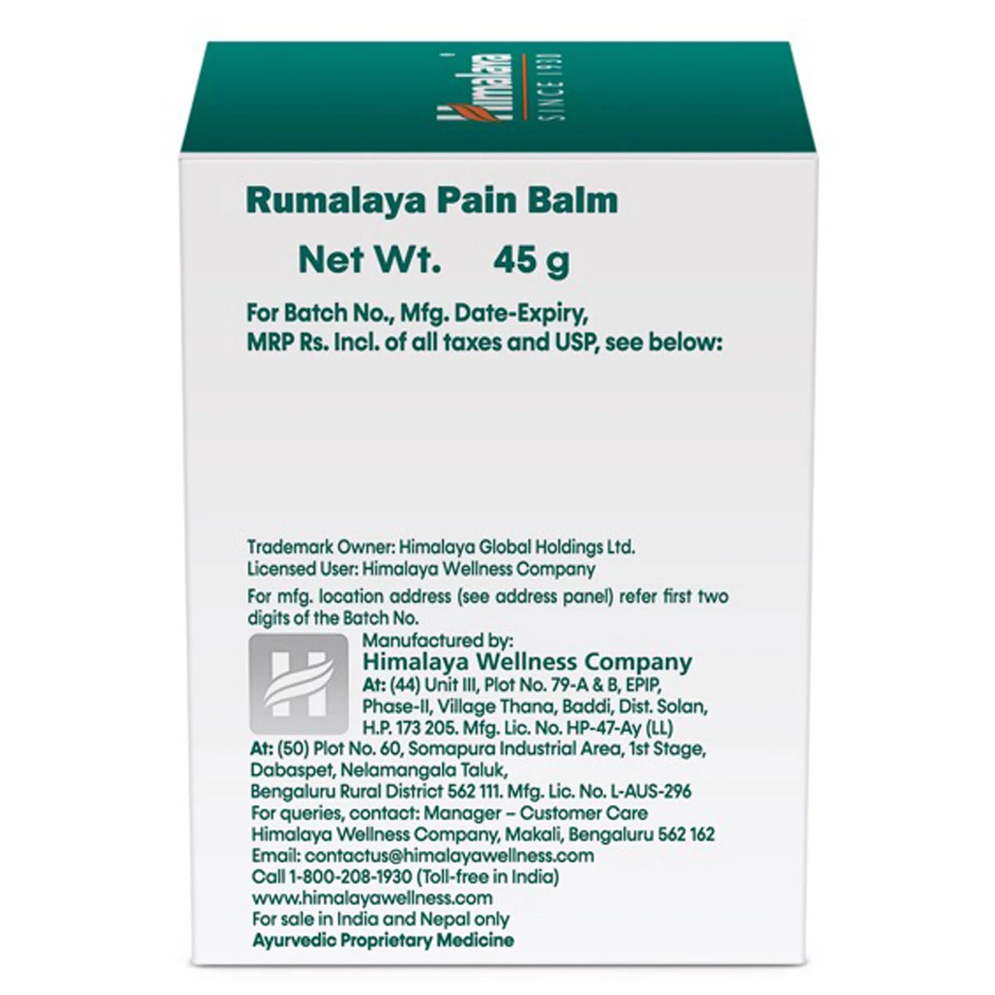 Rumalaya Pain Balm 45g