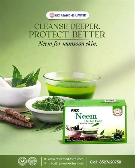 Rex Neem Herbal Soap 100g (Pack of 2)