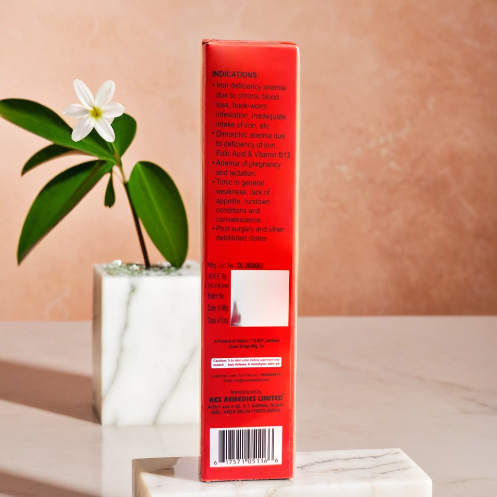 Rexoglobin Syrup 200ml – Iron and Vitamin-Enriched Herbal Tonic