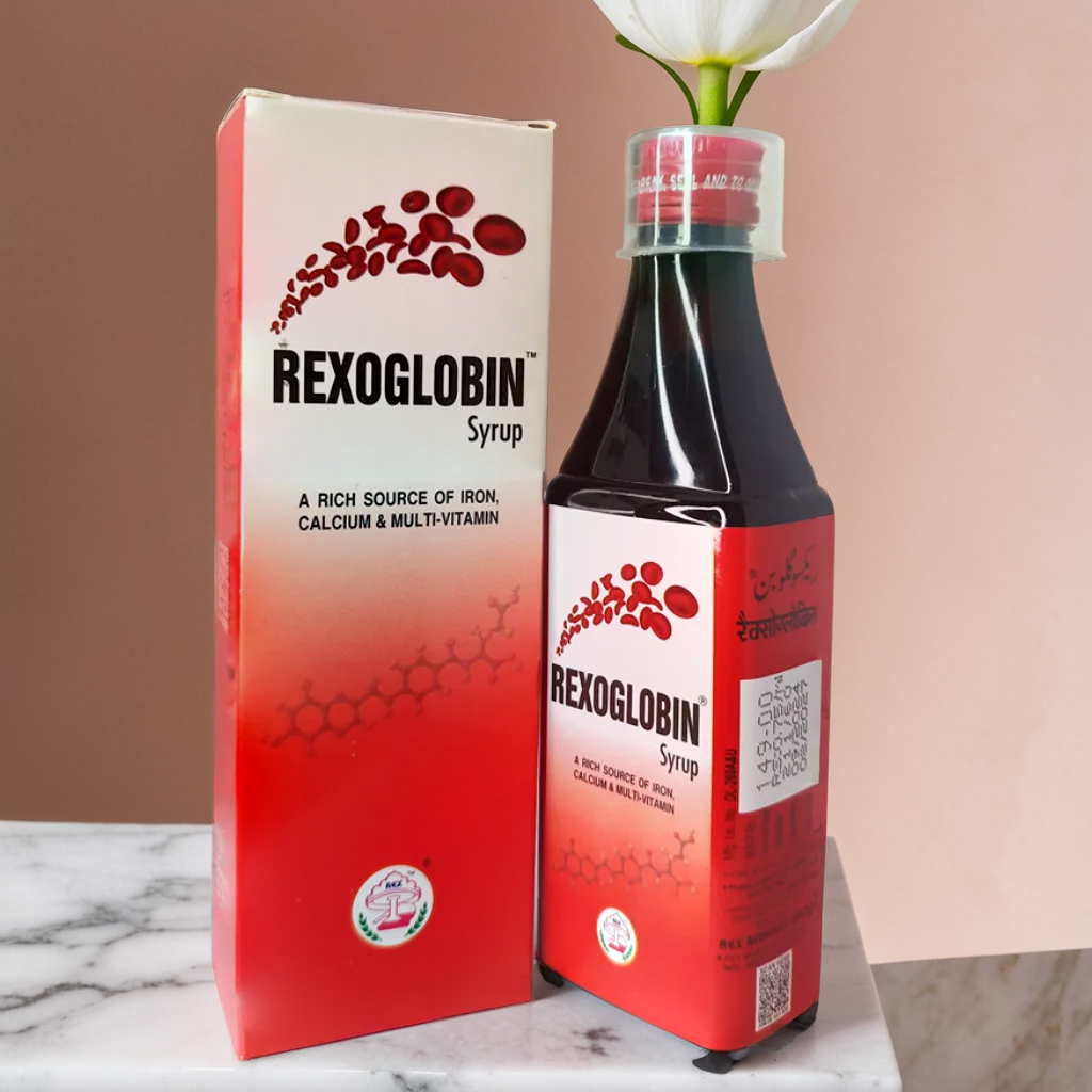 Rexoglobin Syrup 200ml – Iron and Vitamin-Enriched Herbal Tonic