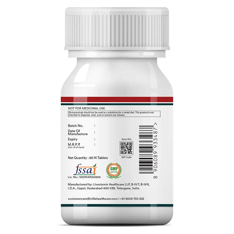 Inlife Multivitamin and Mineral for Men | 60 Vegetarian Tablets