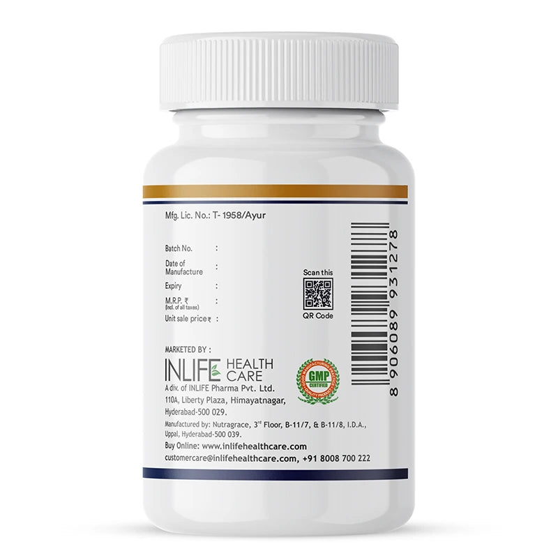 Inlife Fish Oil (Double Strength) Omega 3 Fatty Acids Supplement | 1000mg per serving 60 Capsules