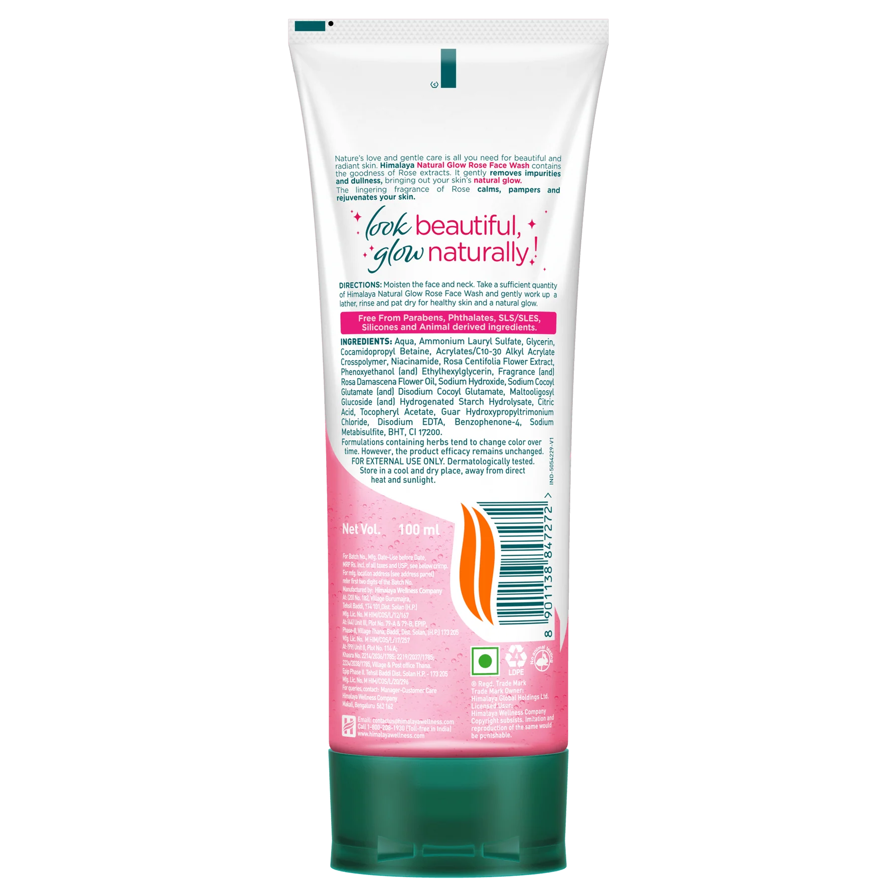 Himalaya Natural Glow Rose Face Wash 100ml