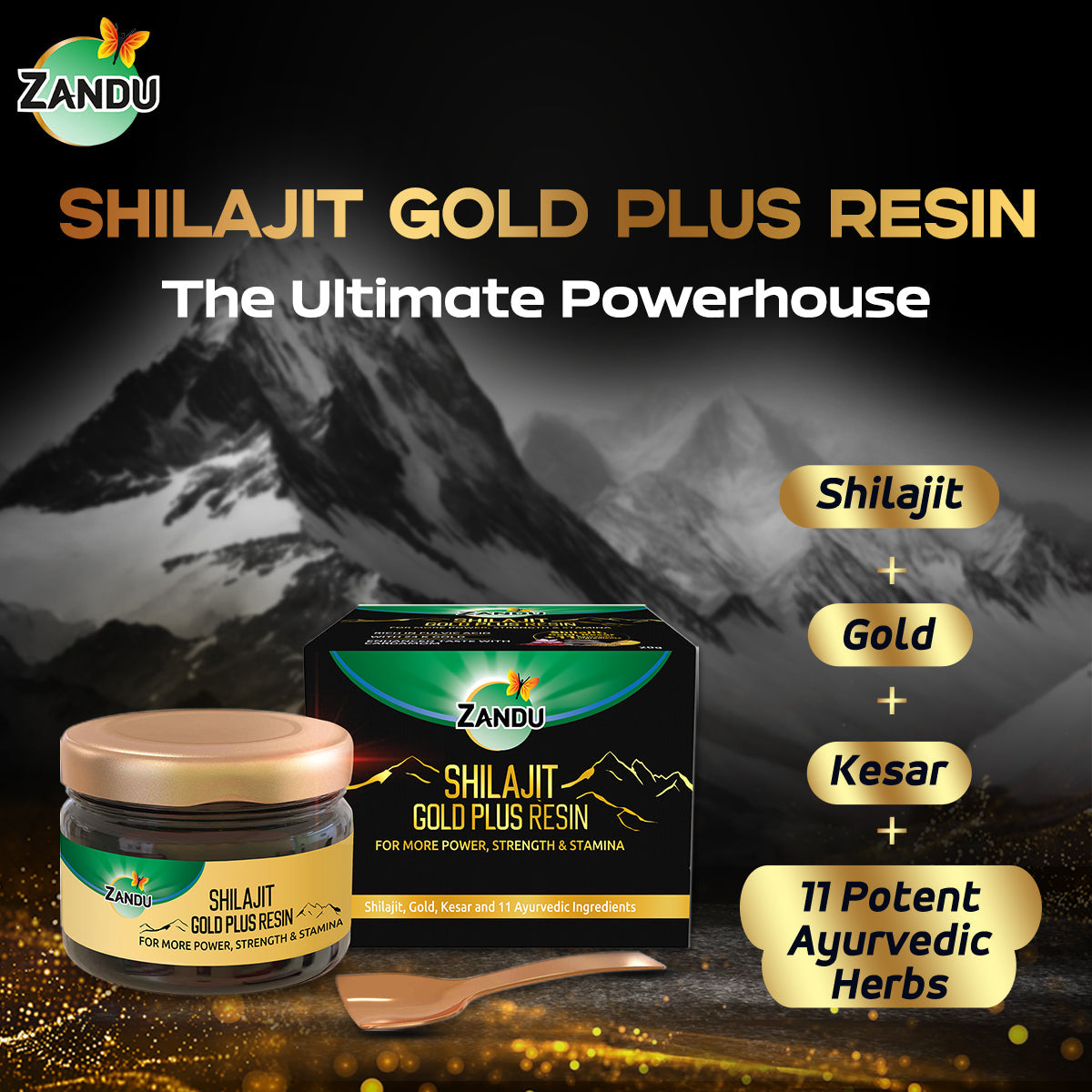 Zandu Shilajit Gold Plus Resin 20g