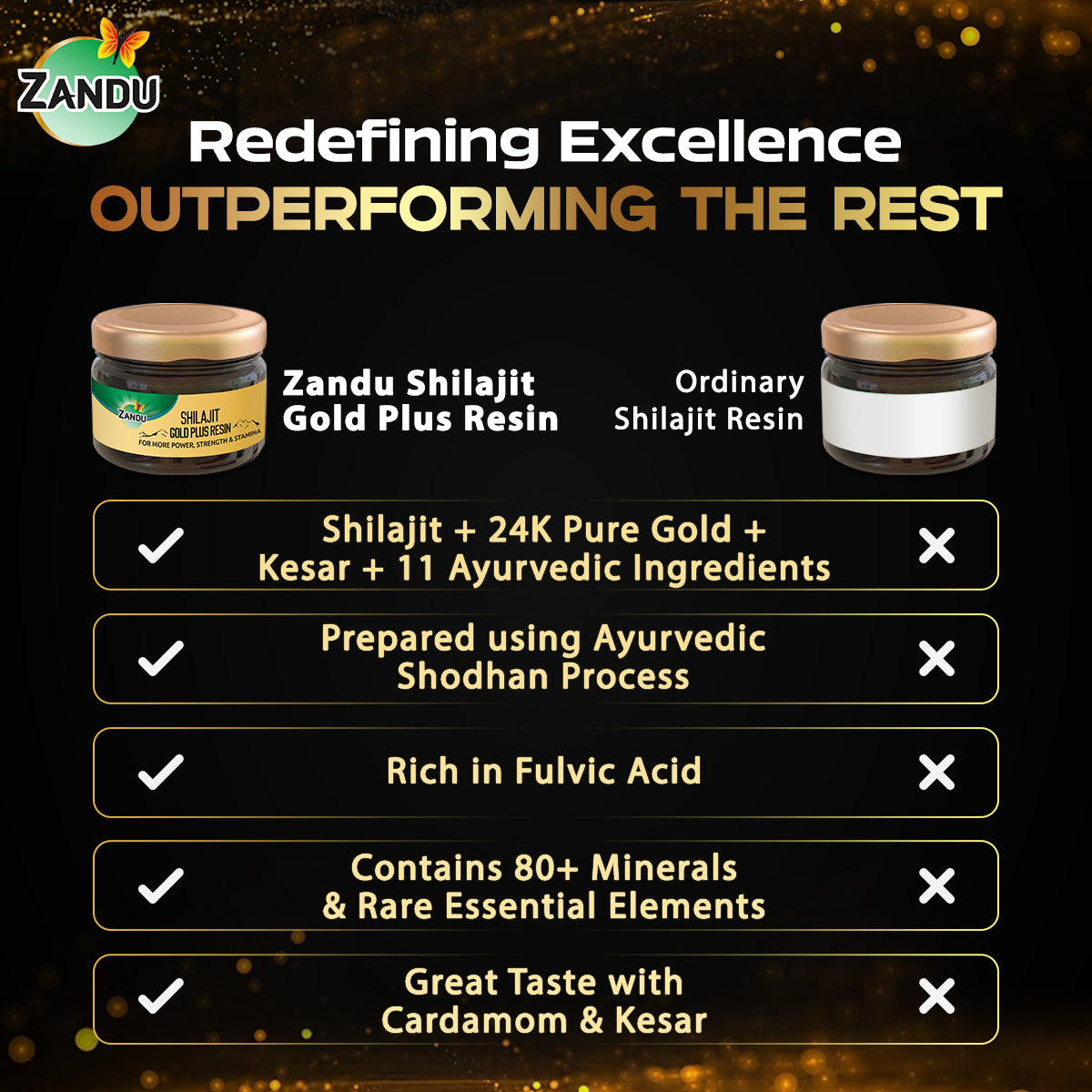 Zandu Shilajit Gold Plus Resin 20g