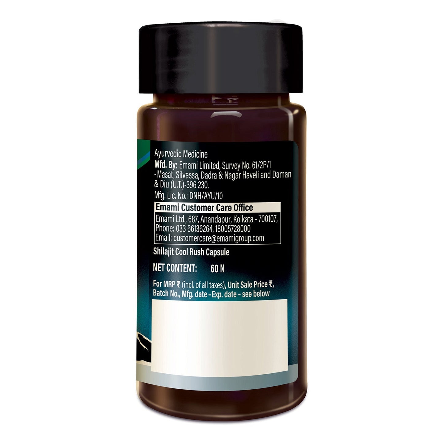 Zandu Shilajit Cool Rush 60 Capsules