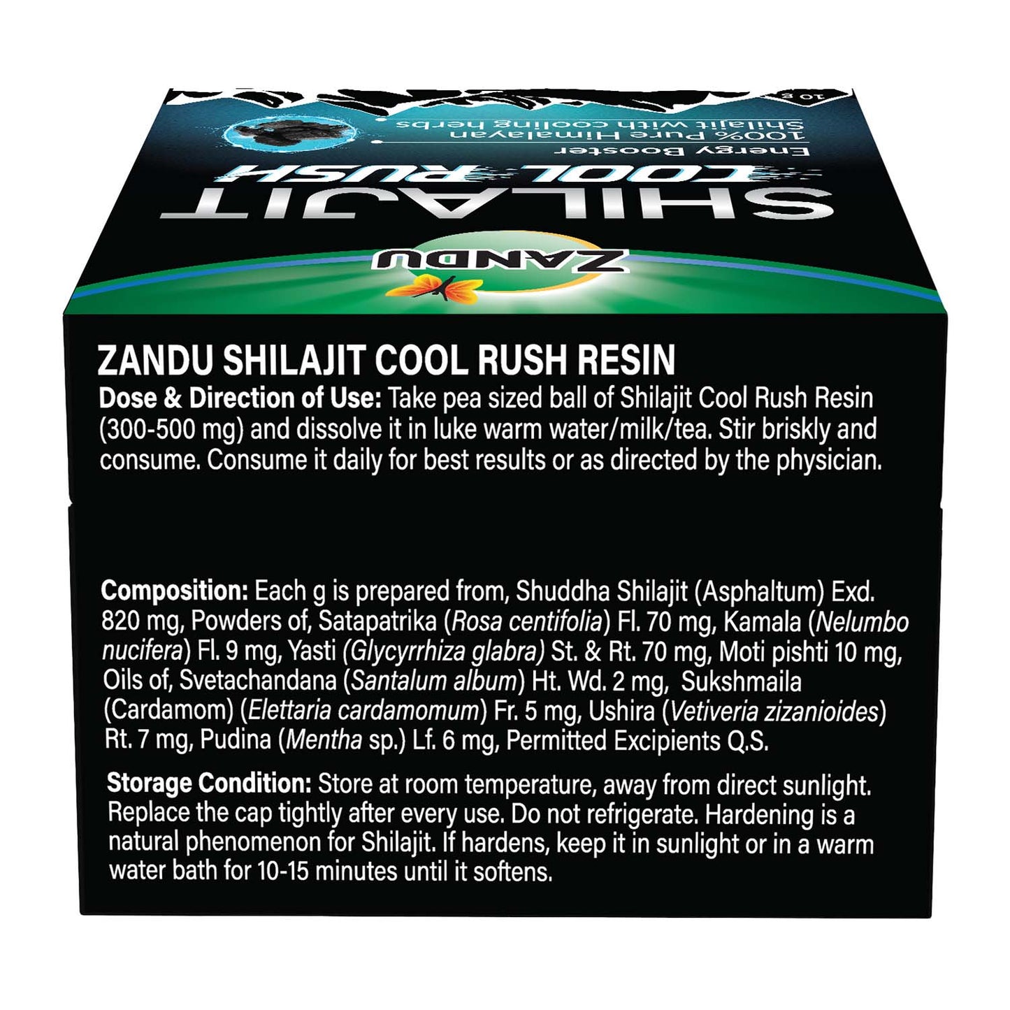 Zandu Shilajit Cool Rush Resin (10g)