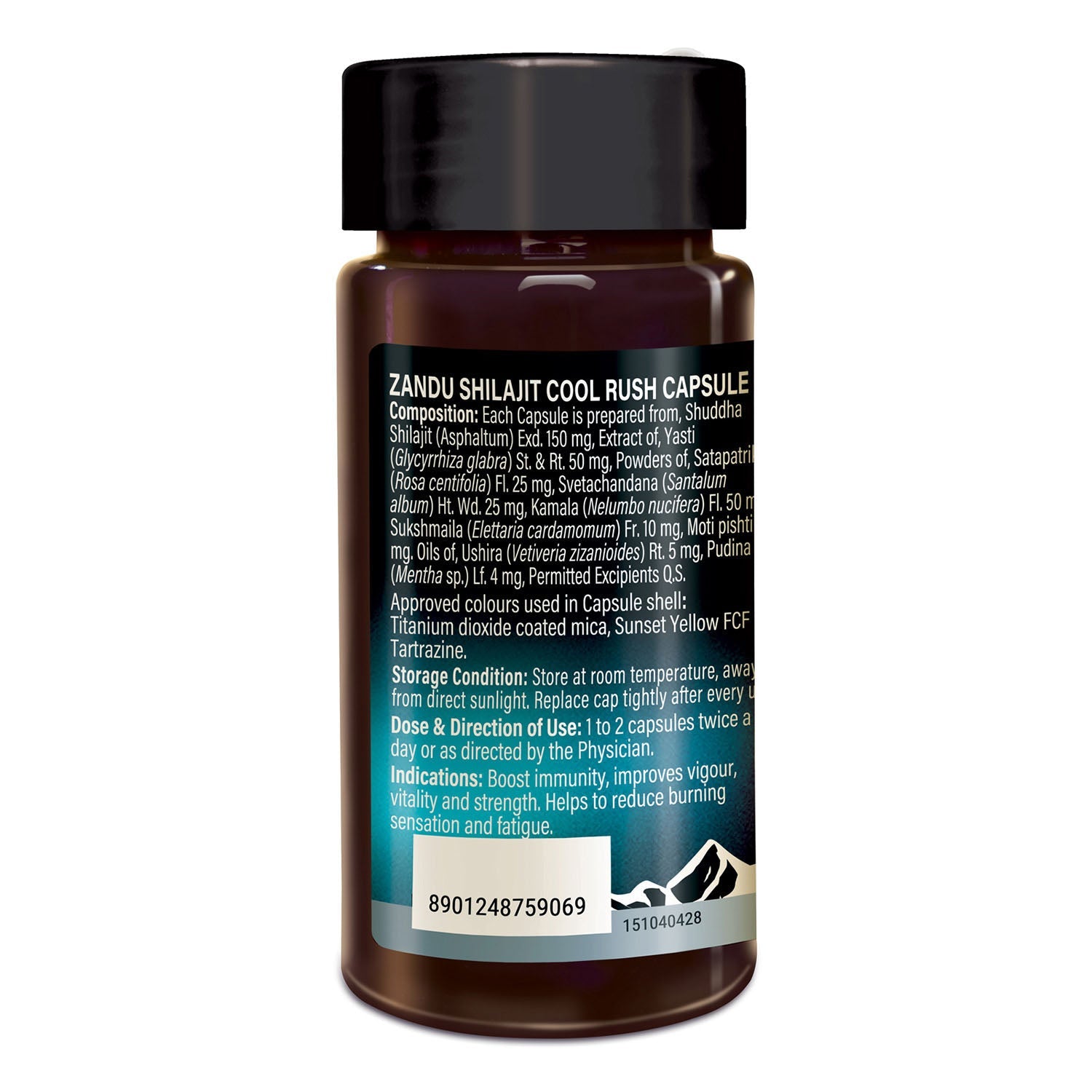 Zandu Shilajit Cool Rush 60 Capsules