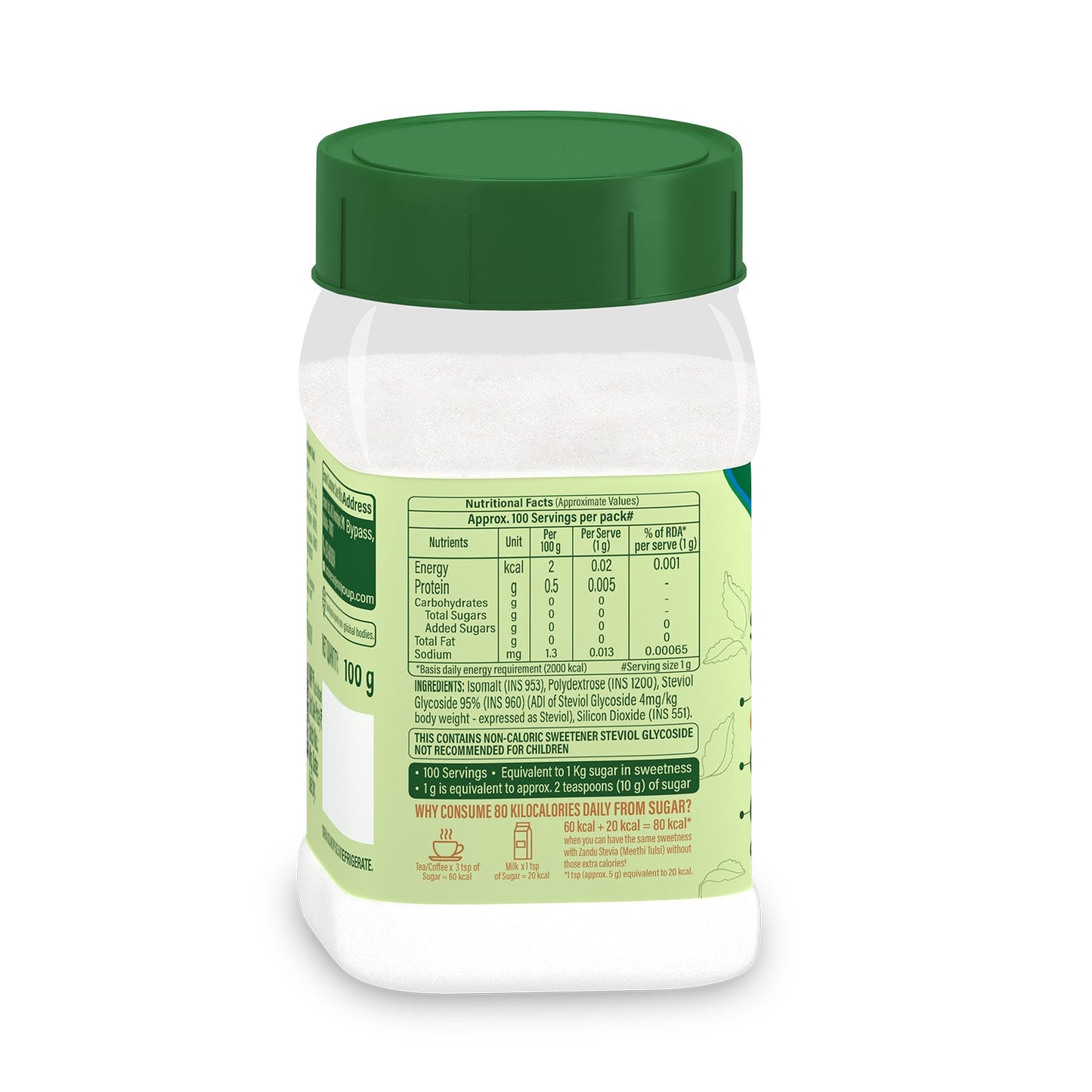 Zandu Stevia Powder (Meethi Tulsi) 100g