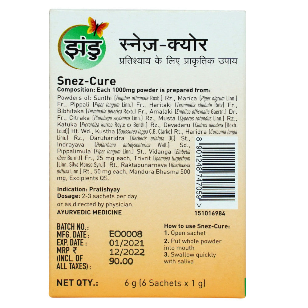 Zandu Snez Cure for Allergies 6gx3U