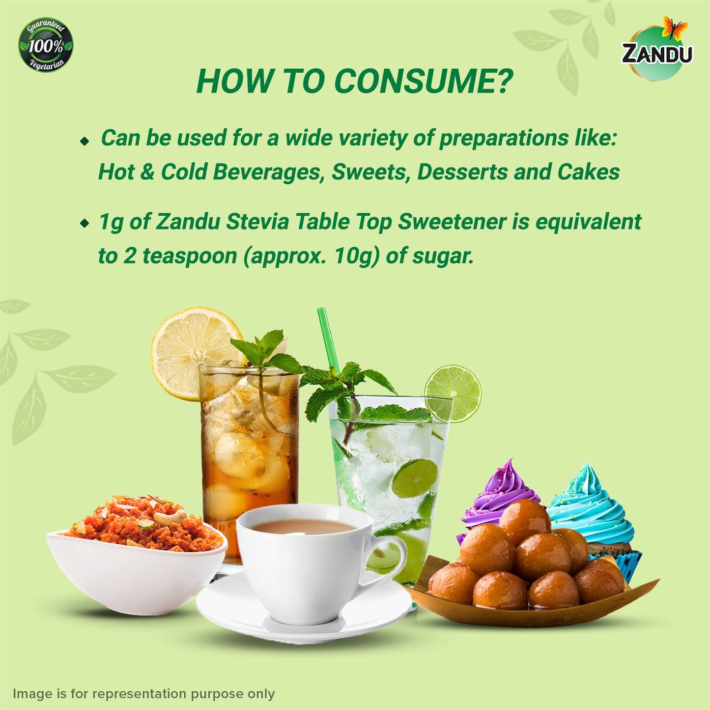Zandu Stevia Powder (Meethi Tulsi) 100g