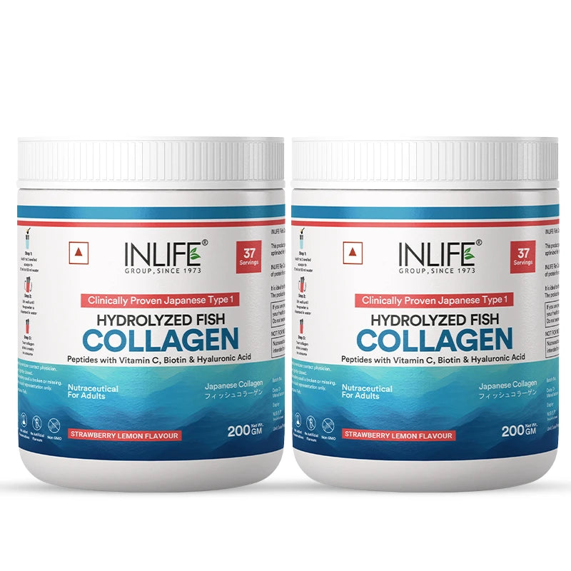 Inlife Japanese Marine Fish Collagen Supplements for Women & Men | Clinically Proven Ingredient | 200g Powder - 19