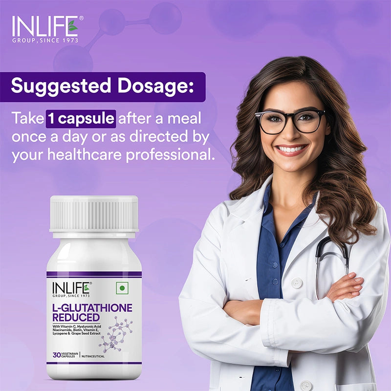 Inlife L-Glutathione Reduced Supplement | Veg. Capsules - 4