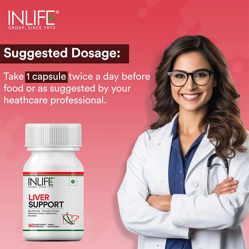 Inlife Liver Support Supplement | 60 Veg. Capsules