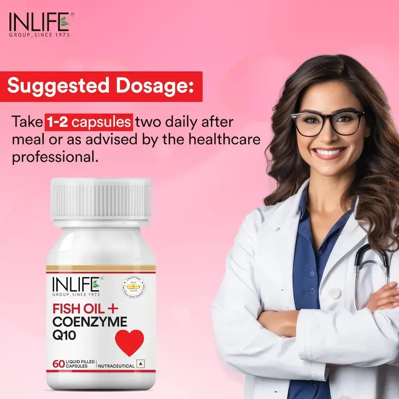Inlife Fish Oil with CoQ10 Supplement | Liquid Filled Capsules - 4