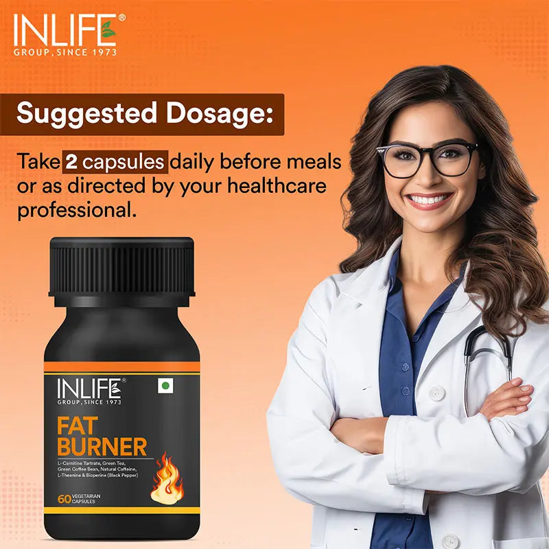 Inlife Fat Burner Supplement for Men & Women | Veg. Capsules - 5