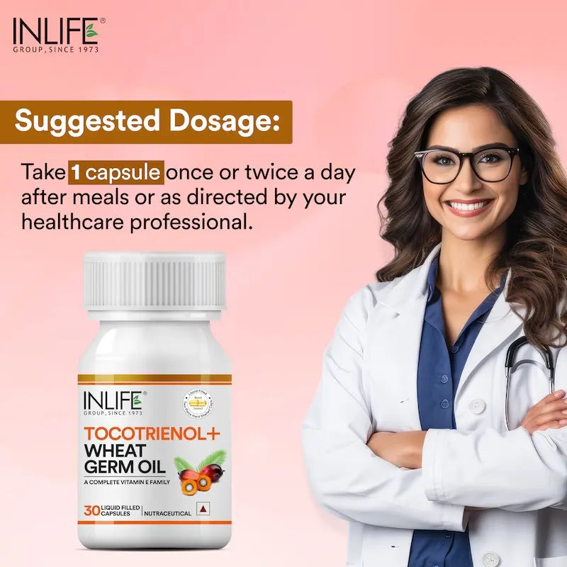 Inlife Tocotrienol Wheat Germ Oil Supplement |Vitamin E Family 30 Capsules