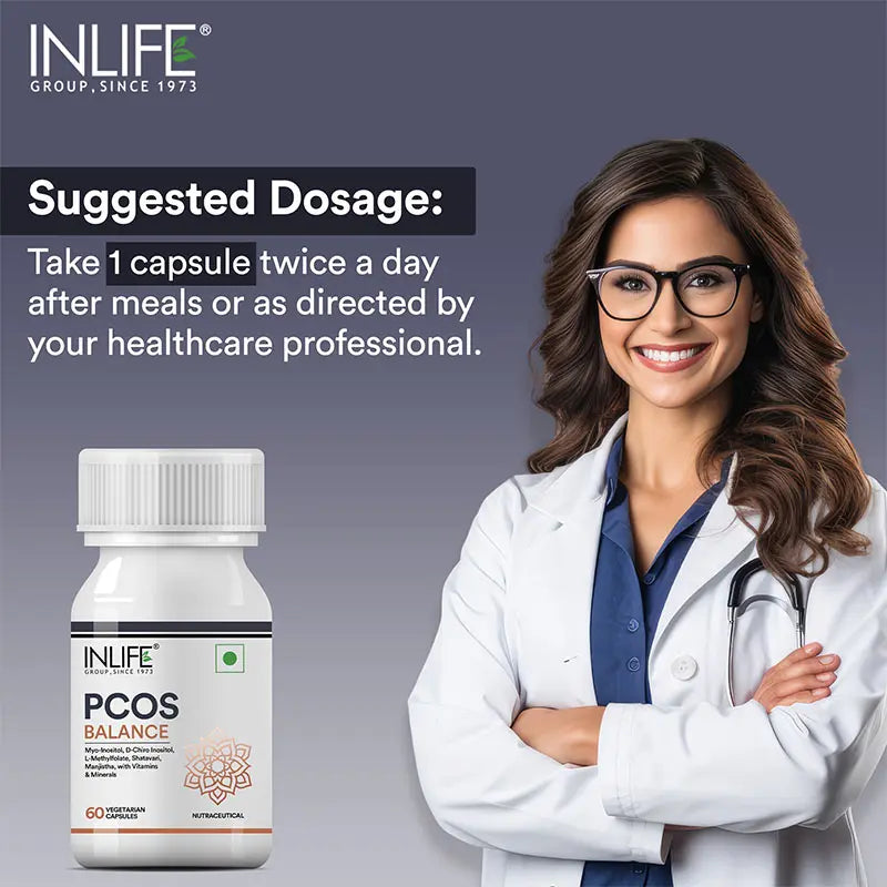 Inlife PCOS Balance Supplement for Women | Veg. Capsules - 4