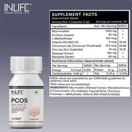 Inlife PCOS Balance Supplement for Women | 60 Veg. Capsules